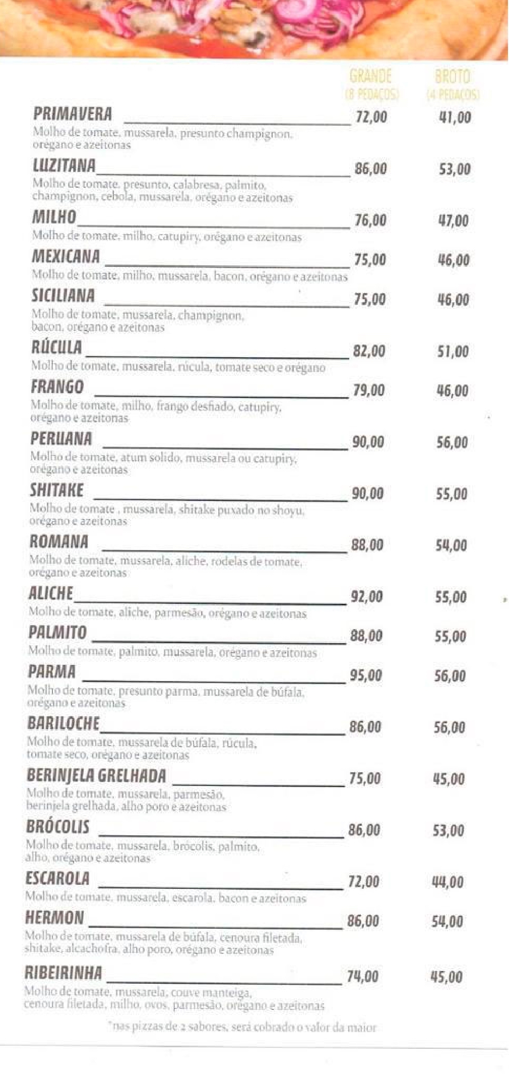 Pizzaria Place, Av. da Riviera, 1256 - K22 - São Lourenço