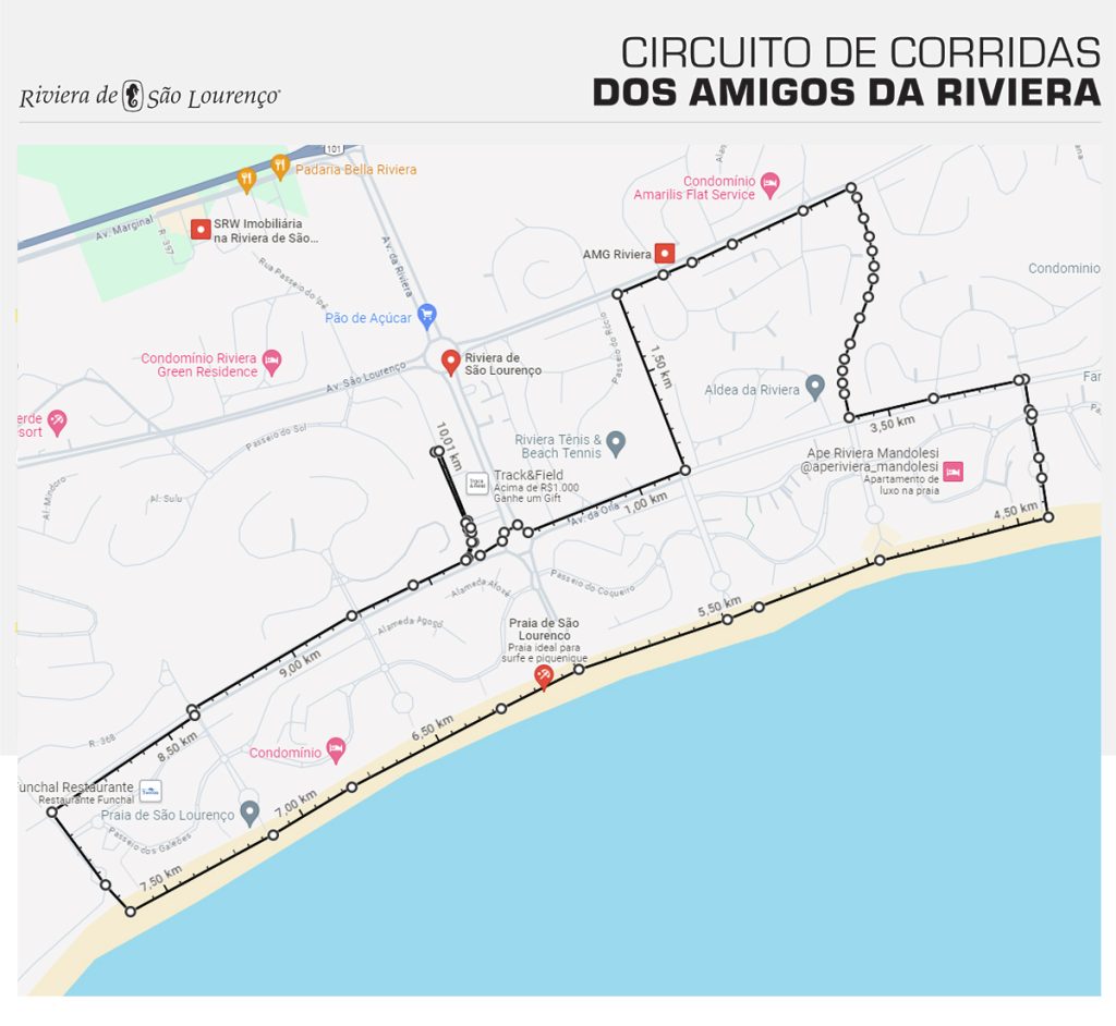 4ª Etapa da Corrida da Riviera 2 mapa percurso 10 km web