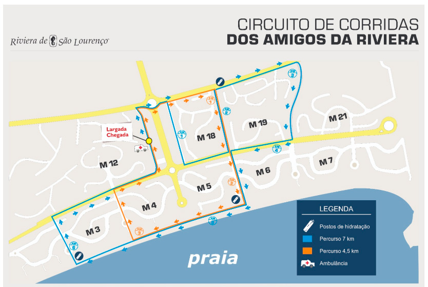 Corrida da Riviera - 22 de junho 1 2505 corrida percurso
