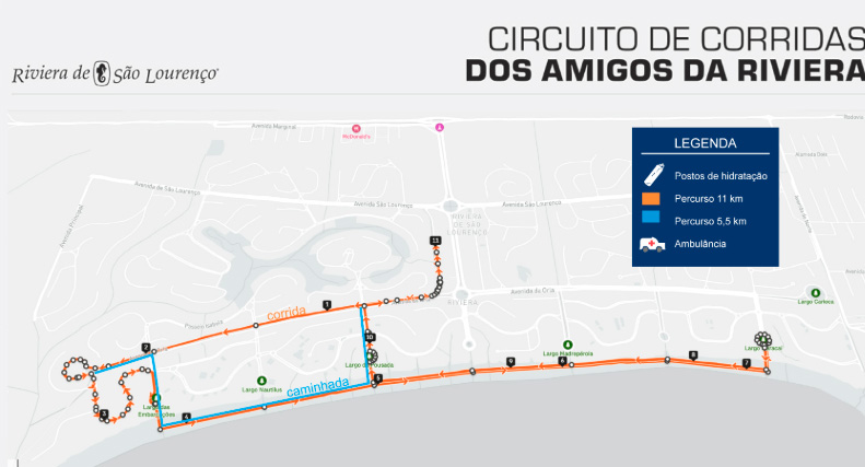 Corrida Riviera 1 2511 percurso corrida 11k