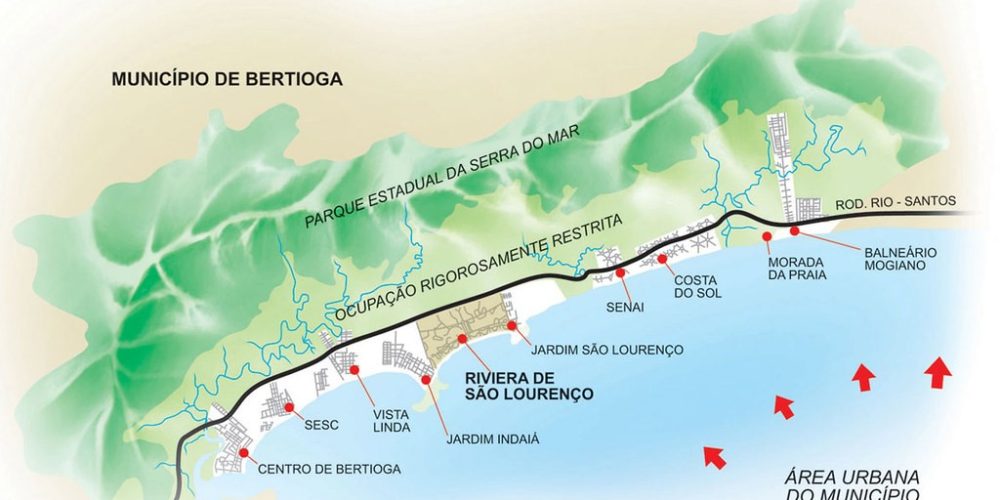 Município de Bertioga - Áreas urbana e de preservação